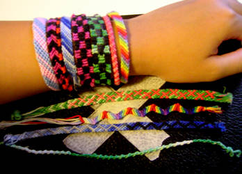 Bunch of Friendship Bracelets by Kimaba