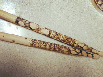 Wood burned drumsticks 