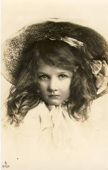 vintage postcard girl III