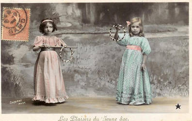 vintage postcard girls VI