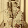 vintage japanese lady trio