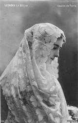 Vintage woman in shawl IX