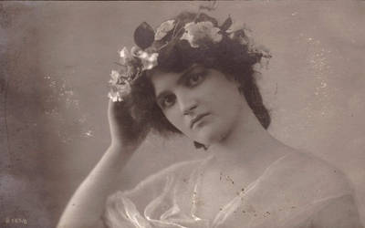 Vintage woman with flowers I by MementoMori-stock