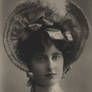 Vintage edwardian lady with hat 001