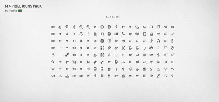 144 Pixel Icons