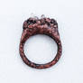 Rock Garden Ring - electroformed copper crystal