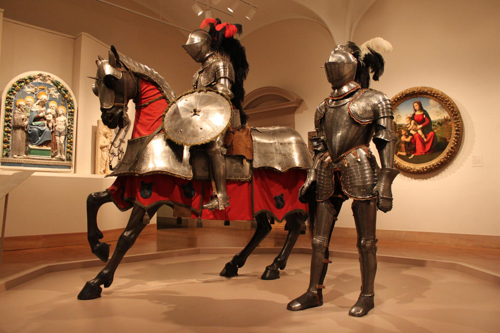 Mounted knight and squire  1