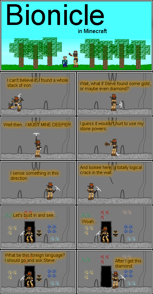 Linux Bionic Minecraft Bionicle In Minecraft: Episode 14 by Color17 on DeviantArt