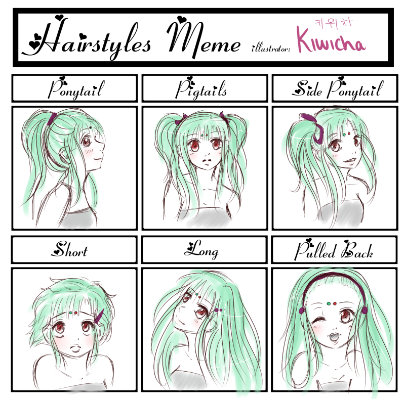 Hairstyles MEME :: Minei by kiwicha on DeviantArt