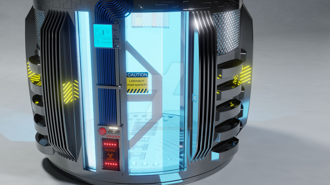 Alien Containment - Blender render door opened. by RevanSurtur on ...