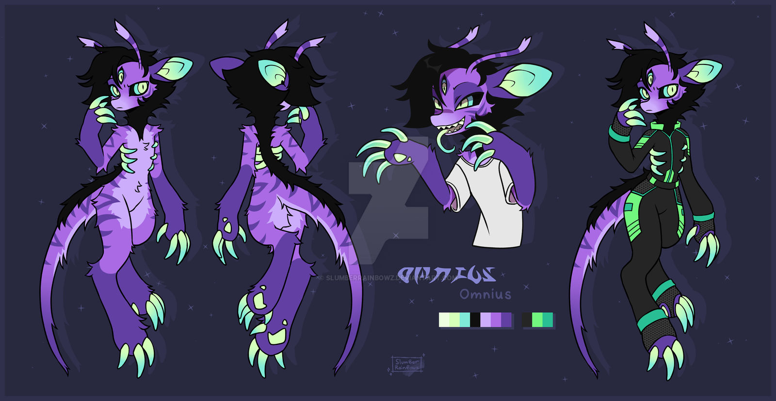Reference Alien OC by SlumberRainbowz on DeviantArt