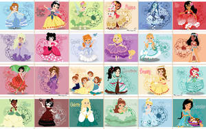 Disney and No-Disney Young Princess ~ Giant Panel