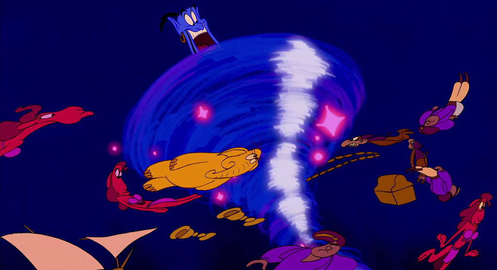 Genie From Aladdin Spinning Around Like A Tornado by foxlover35 on  DeviantArt