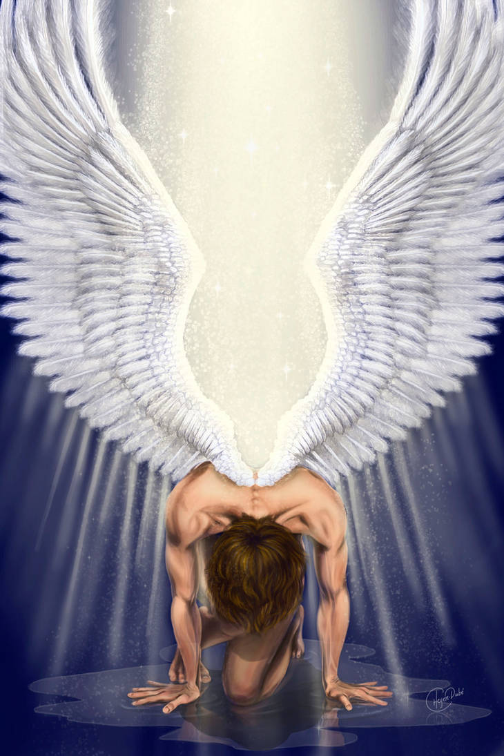 Ангел мужчина спиной