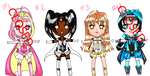 Super Senshi Adopts 2 and 3 Open by Frogs-Adopts