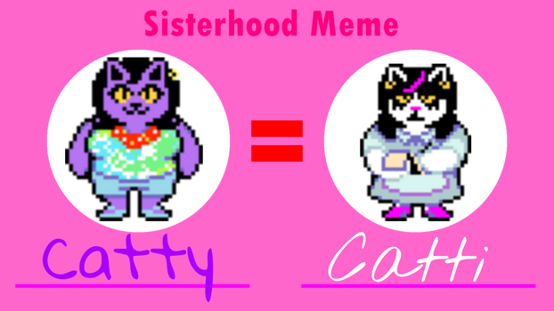 Deltarune sisters: Catty and Catti