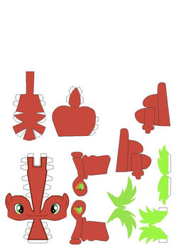 Apple Cinnamon papercraft