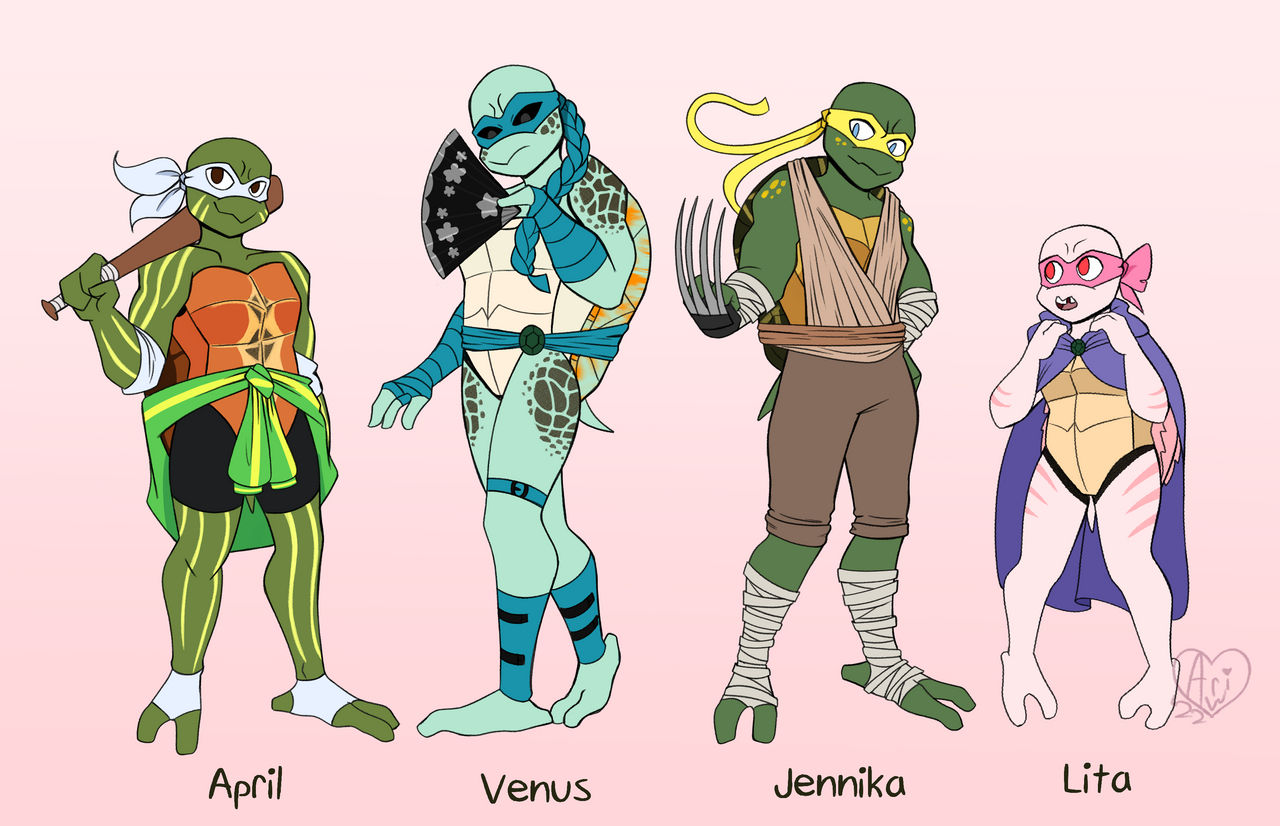 Ninja Turtles Female Version and Human Version - TMNT 2012 In Real