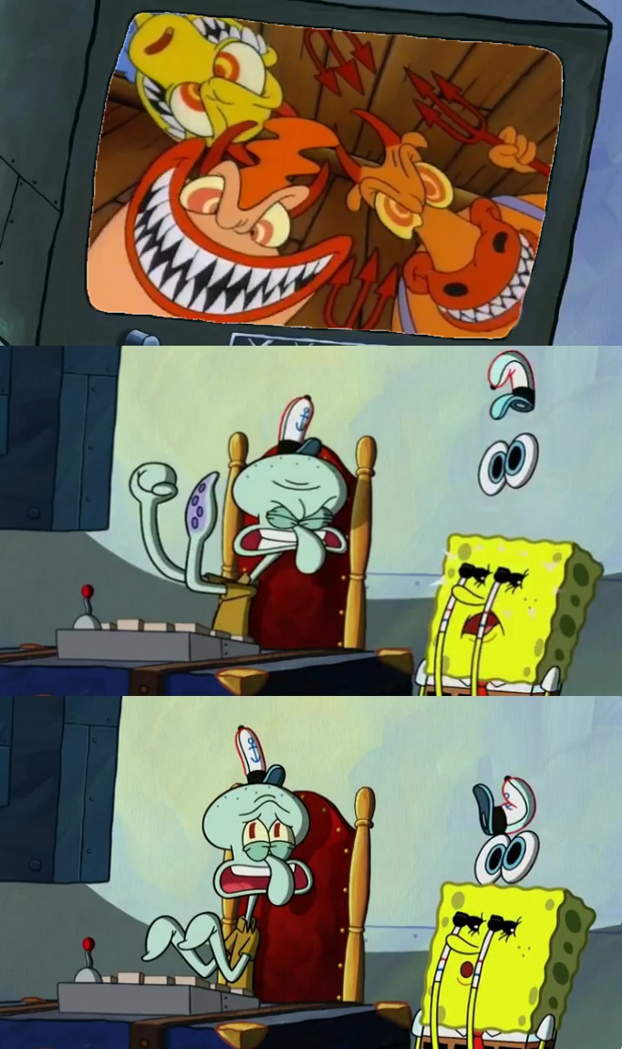 SAD SPONGEBOB MEME SQUIDWARD EDITION by TimiLodeOnDeviantArt on