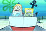 SpongeBob and Mrs. Puff crash into who meme