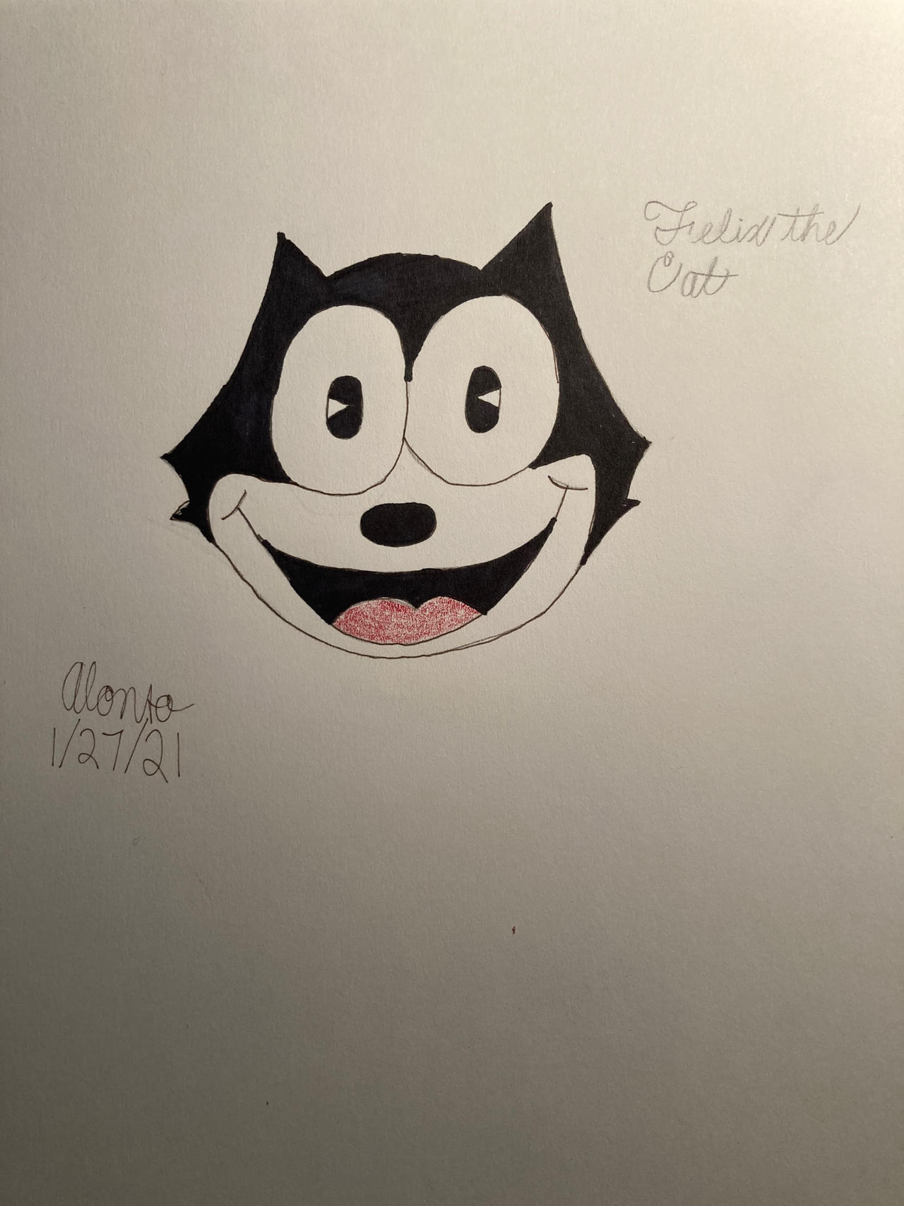 My Felix The Cat Drawing By Perualonso On Deviantart My Felix The Cat Drawing By Perualonso On Deviantart