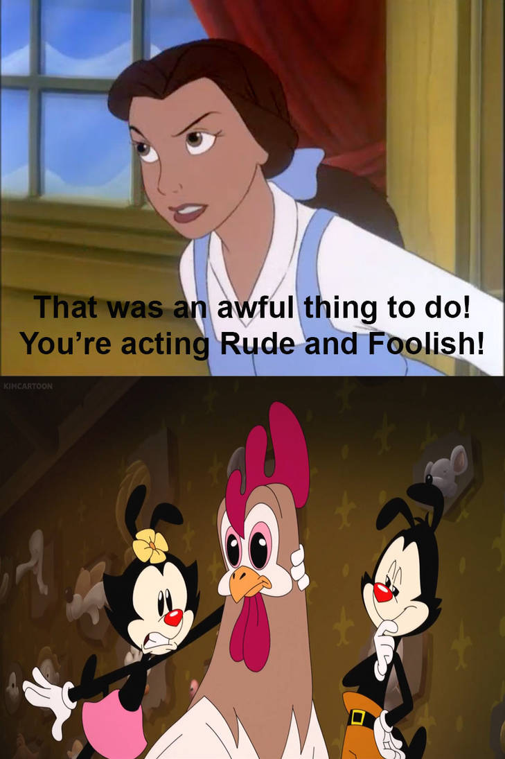 Belle's angry with Chicken Boo by PeruAlonso on DeviantArt