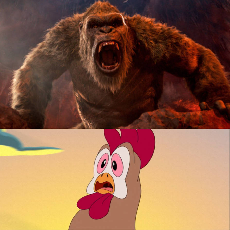 Kong scares Chicken Boo by PeruAlonso on DeviantArt