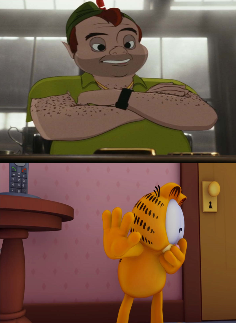 Garfield repulsed by Sweet Pete by PeruAlonso on DeviantArt