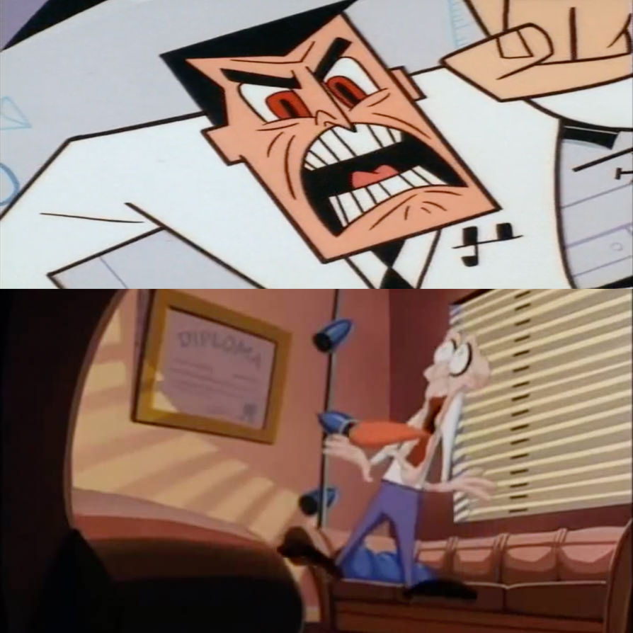 Professor Sratch Angry Professor Utonium scares Dr. Scratchansniff by PeruAlonso on ...
