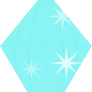 2D Cyan Diamond