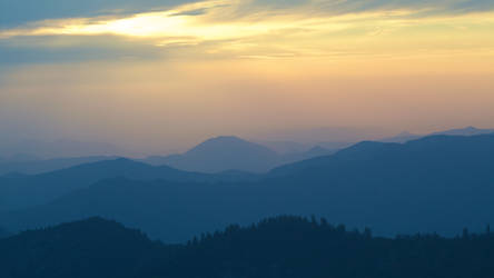 Sunset over Sequoia National Park