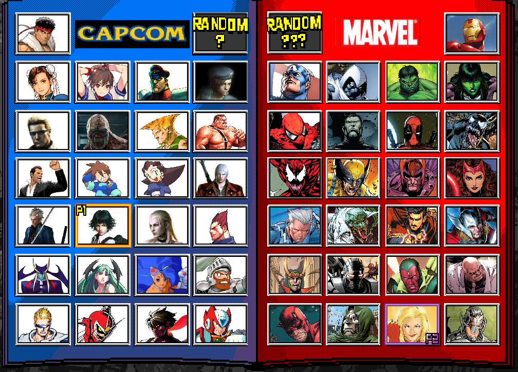 My MvC roster by RiotForever on DeviantArt