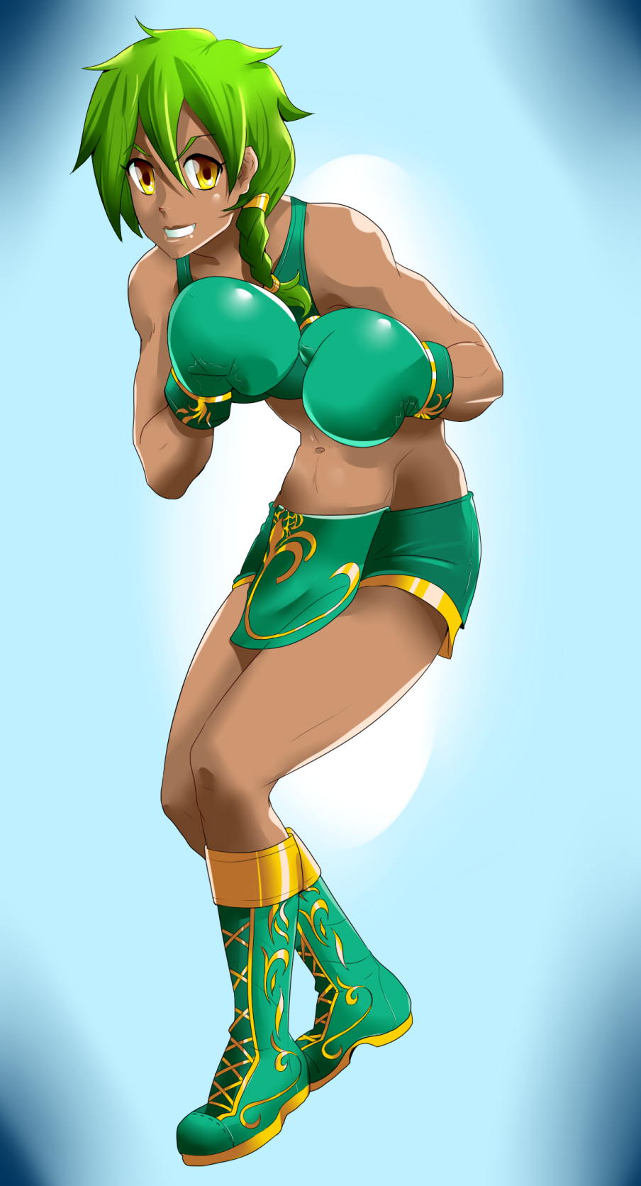 Yin second boxing attire 2  By Solfei