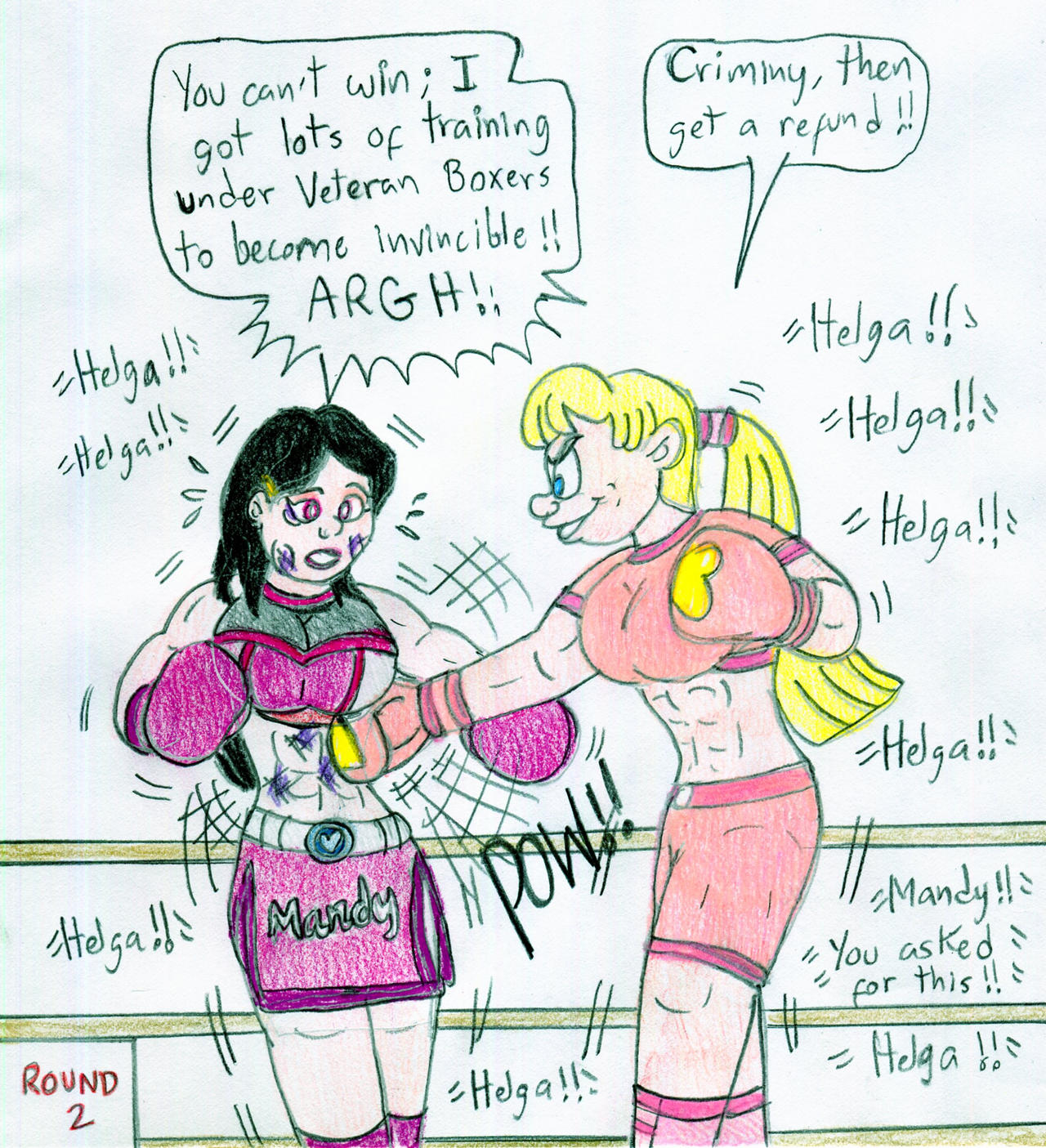 Helga vs. Mandy by Jose Ramiro by MasterSaruwatari on DeviantArt