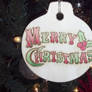 Painted Pyrography Christmas Ornament 2
