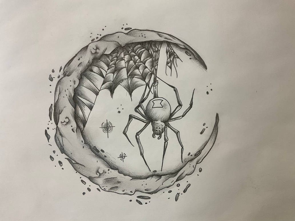 Spider moon by malooosTATTZ on DeviantArt