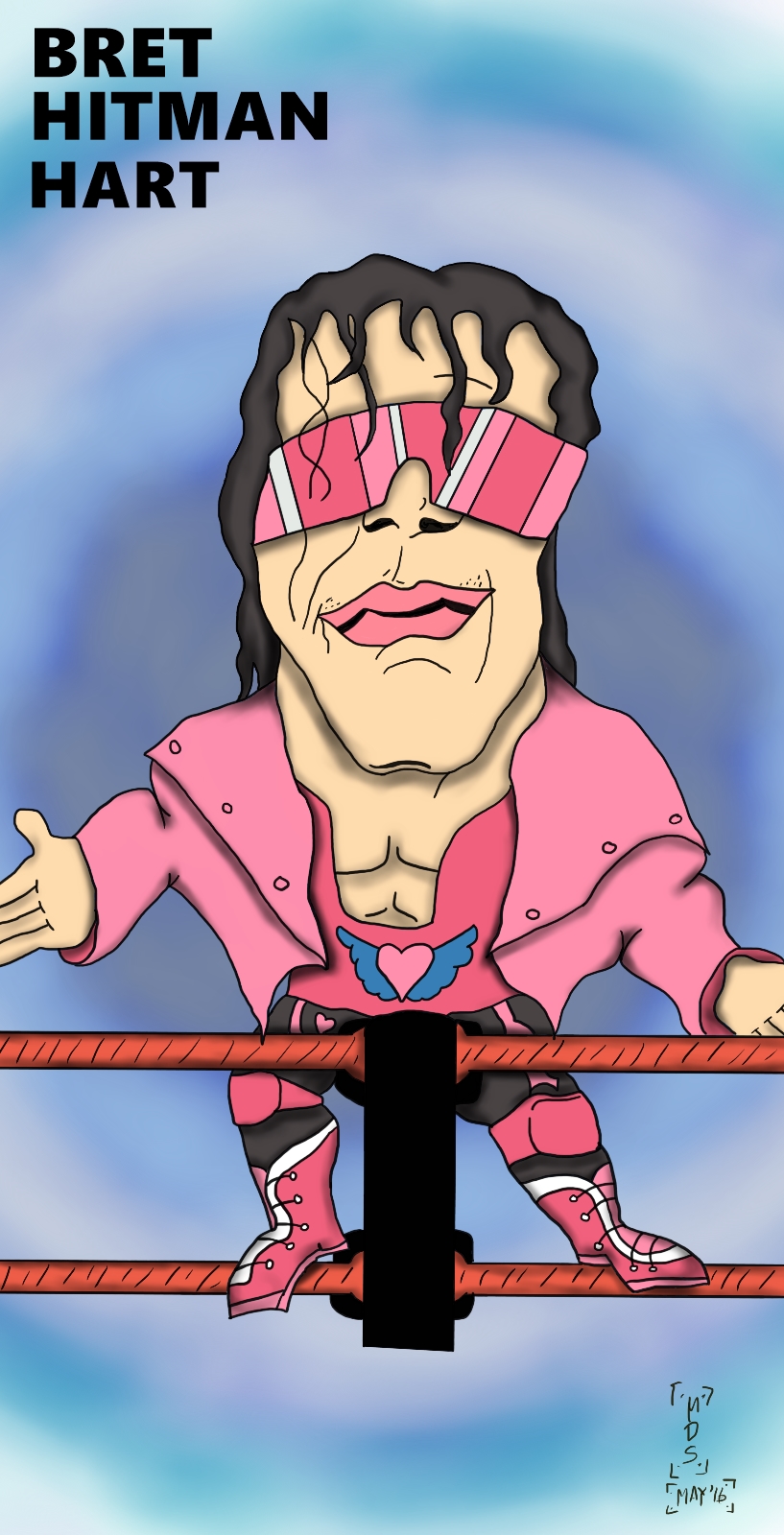 Bret Hart Cartoon by MauriceArt on DeviantArt