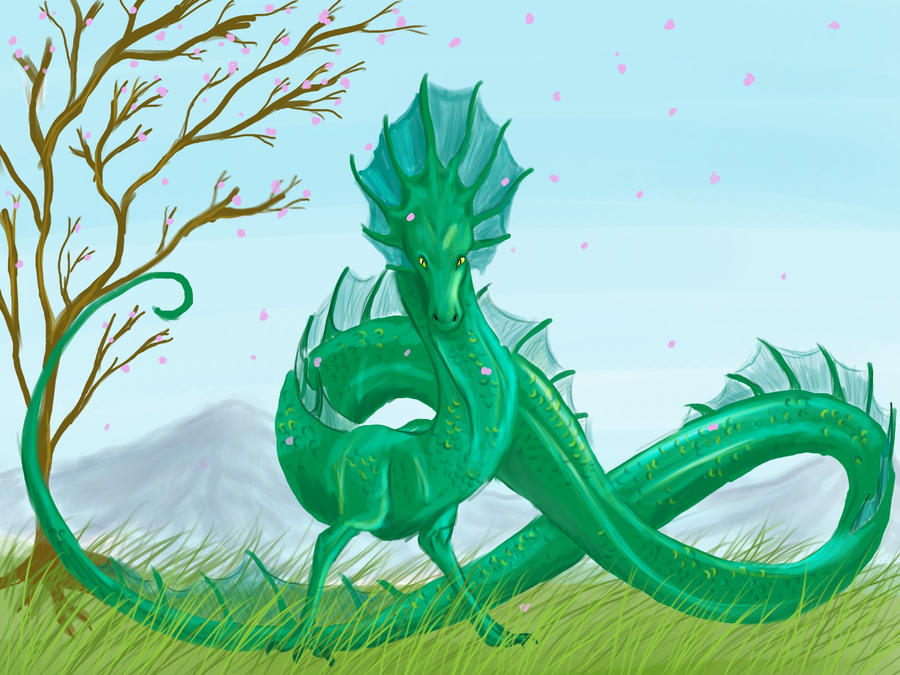 Lindworm Dragon Request by Caerulai on DeviantArt