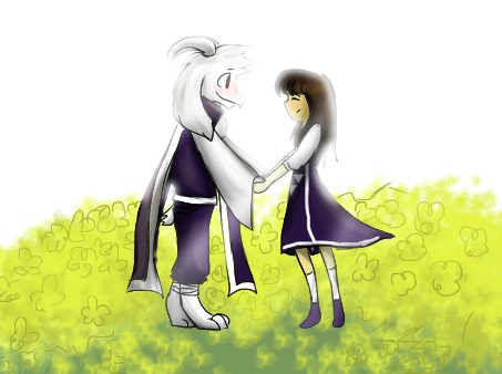 Asriel x Frisk future King and Queen