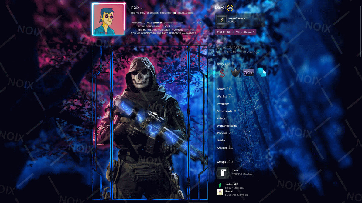 Ghost - Call Of Duty Steam Artwork (Animated) by noixislam on DeviantArt