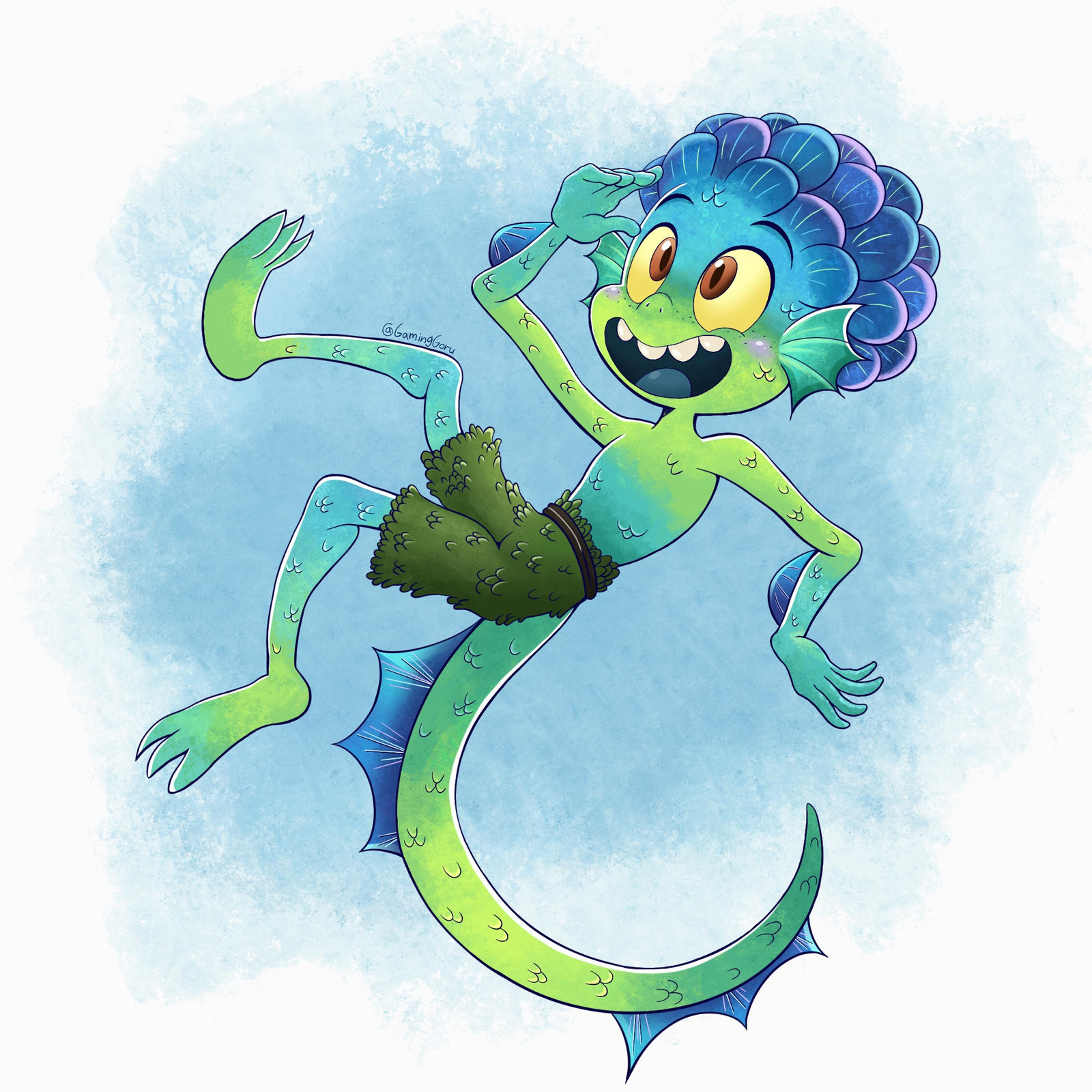 Sea Monster Luca Doodles : . by GamingGoru on DeviantArt