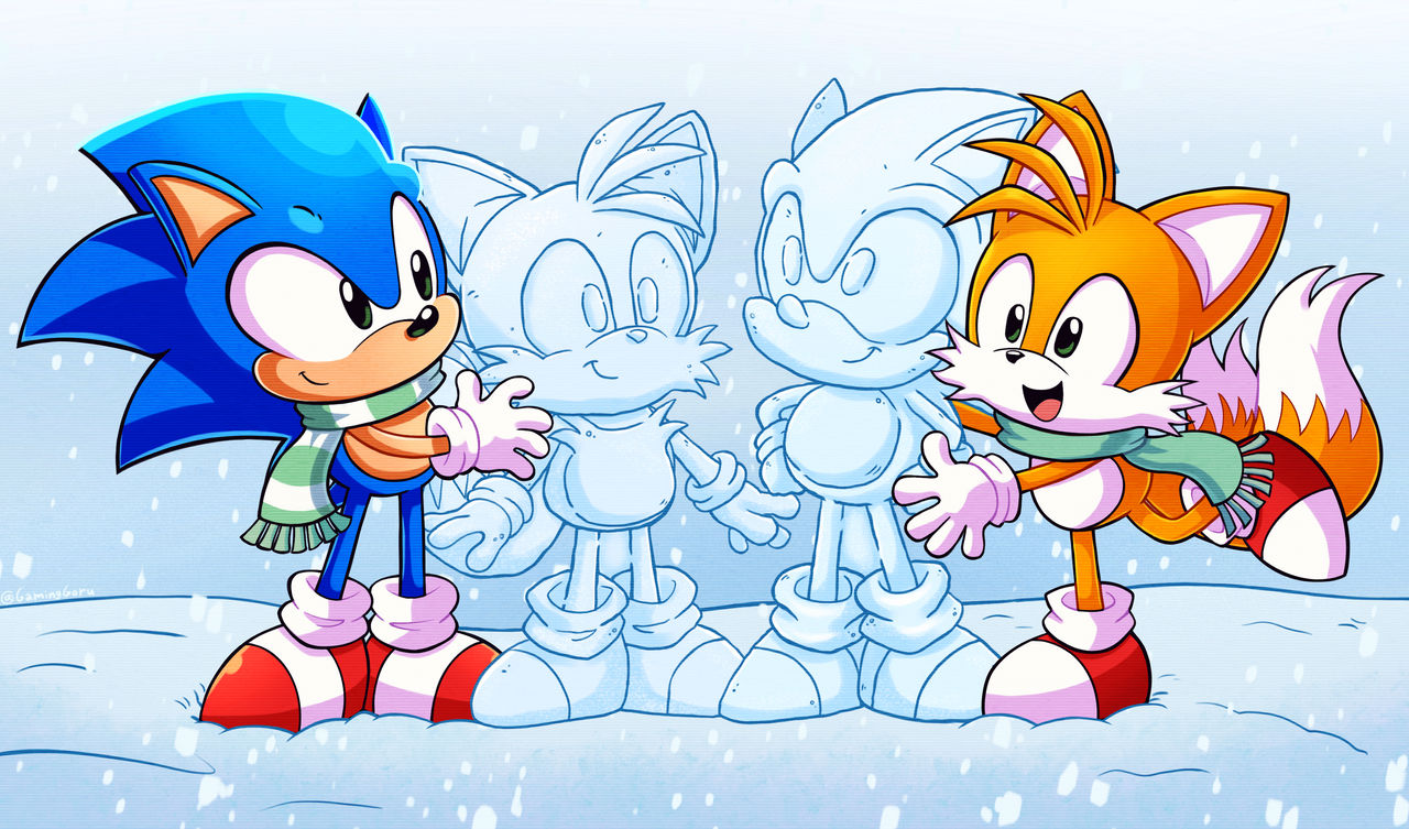 Snow Buddies! : . (Sonic and Tails) by GamingGoru on DeviantArt
