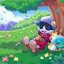 . : Under a Shady Tree (Klonoa and Huepow) : .