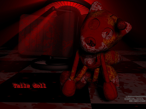 Unused Tails Doll Jumpscare Image by ScorchVx on Newgrounds