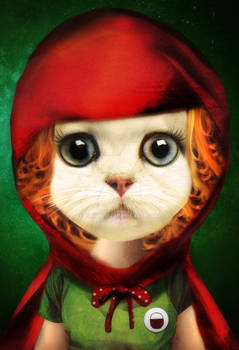 Red riding cat