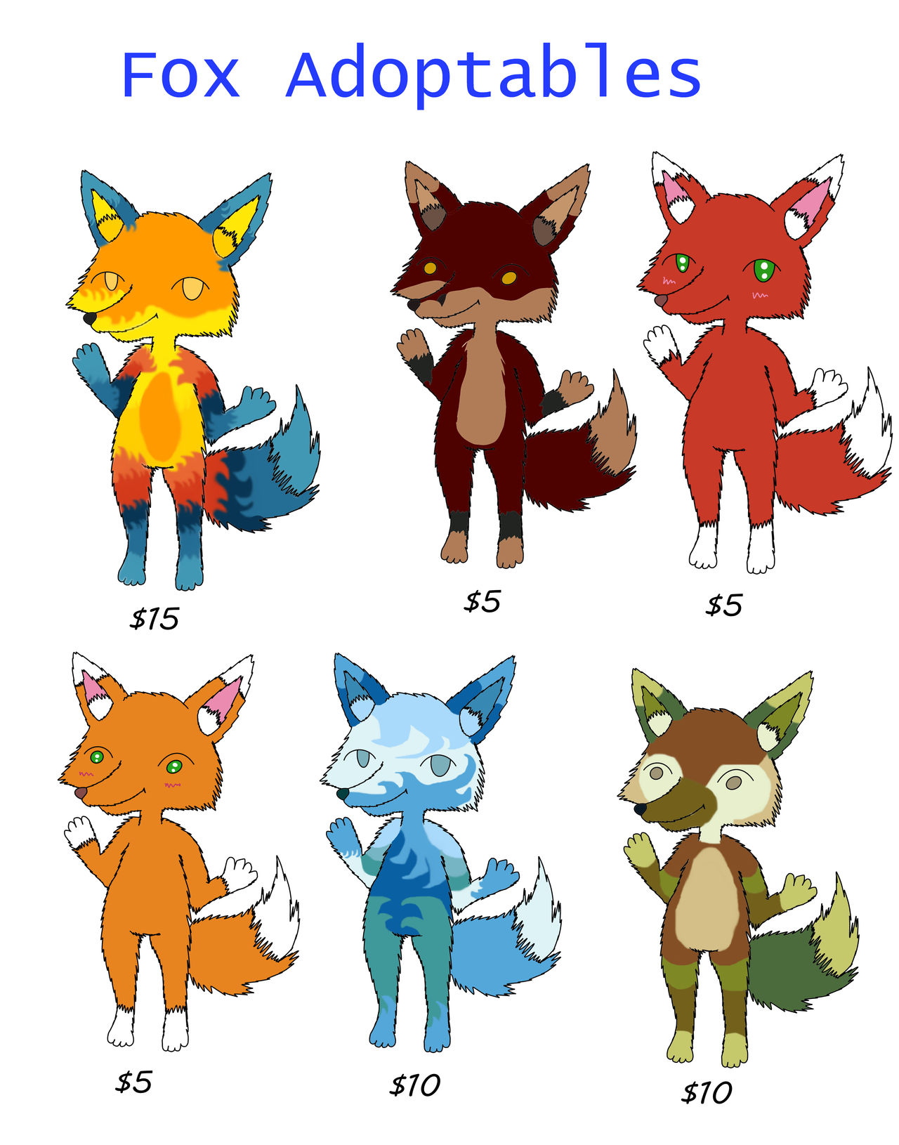 Fox Adaptables Fox Adoptable Sheet by amayaredwolf on DeviantArt