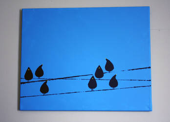 Birds on a Wire Left