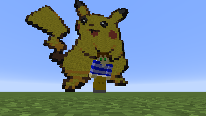 Minecraft Builds Cute Pikachu Pixel Art By Scscott On Deviantart