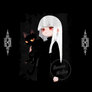 Steam Artwork - Black cat and girl (BlackWallpaper