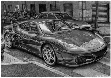 Drawing of Ferrari F430
